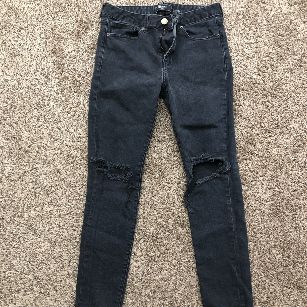 Black Denim Skinny Jeans